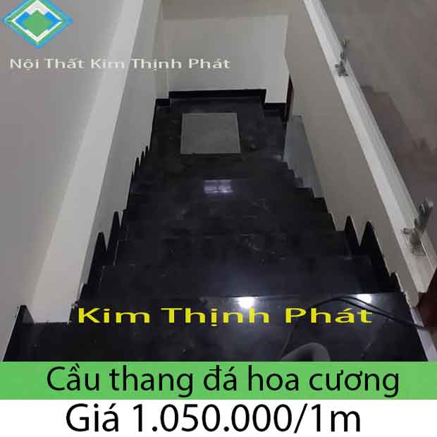 Báo giá cầu thang đá hoa cương  đen nhiệt đới trắng đen