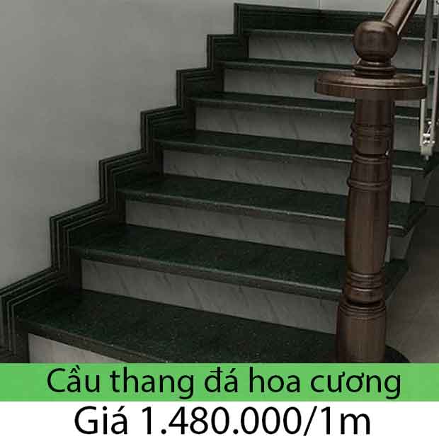 Báo giá cầu thang đá hoa cương  đen nhiệt đới trắng đen