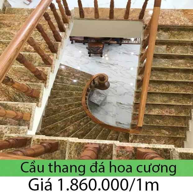 Báo giá cầu thang đá hoa cương vân gỗ