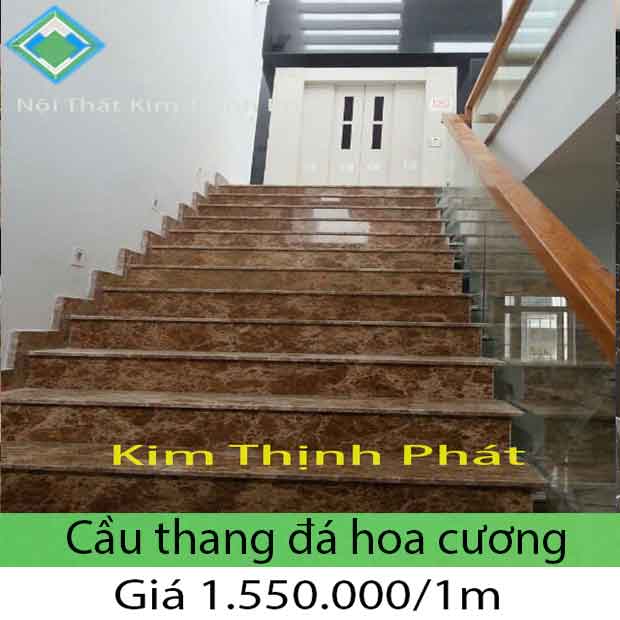 Báo giá cầu thang đá hoa cương vân gỗ