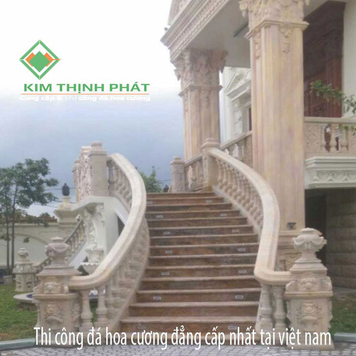  cầu thang đá hoa cương bình thạng