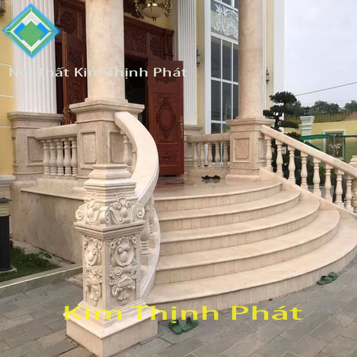  cầu thang đá hoa cương bình thạng