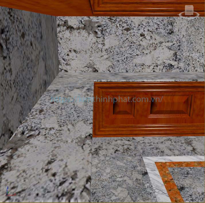 Dự án đá hoa cương granite Arendus white bàn bếp