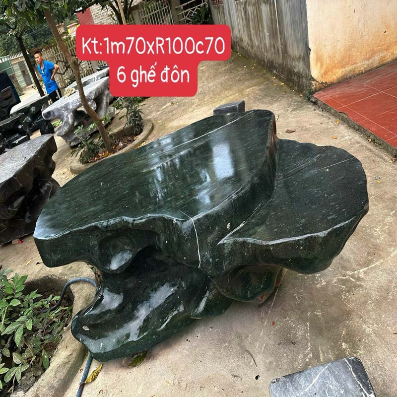 Thi công đá hoa cương bàn ghế ngoài trời