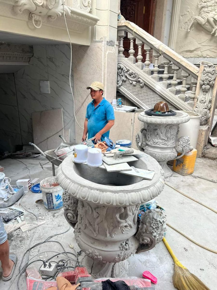 Thi công đá hoa cương ứng dụng đá marble