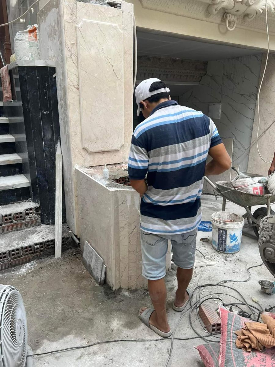 Thi công đá hoa cương ứng dụng đá marble