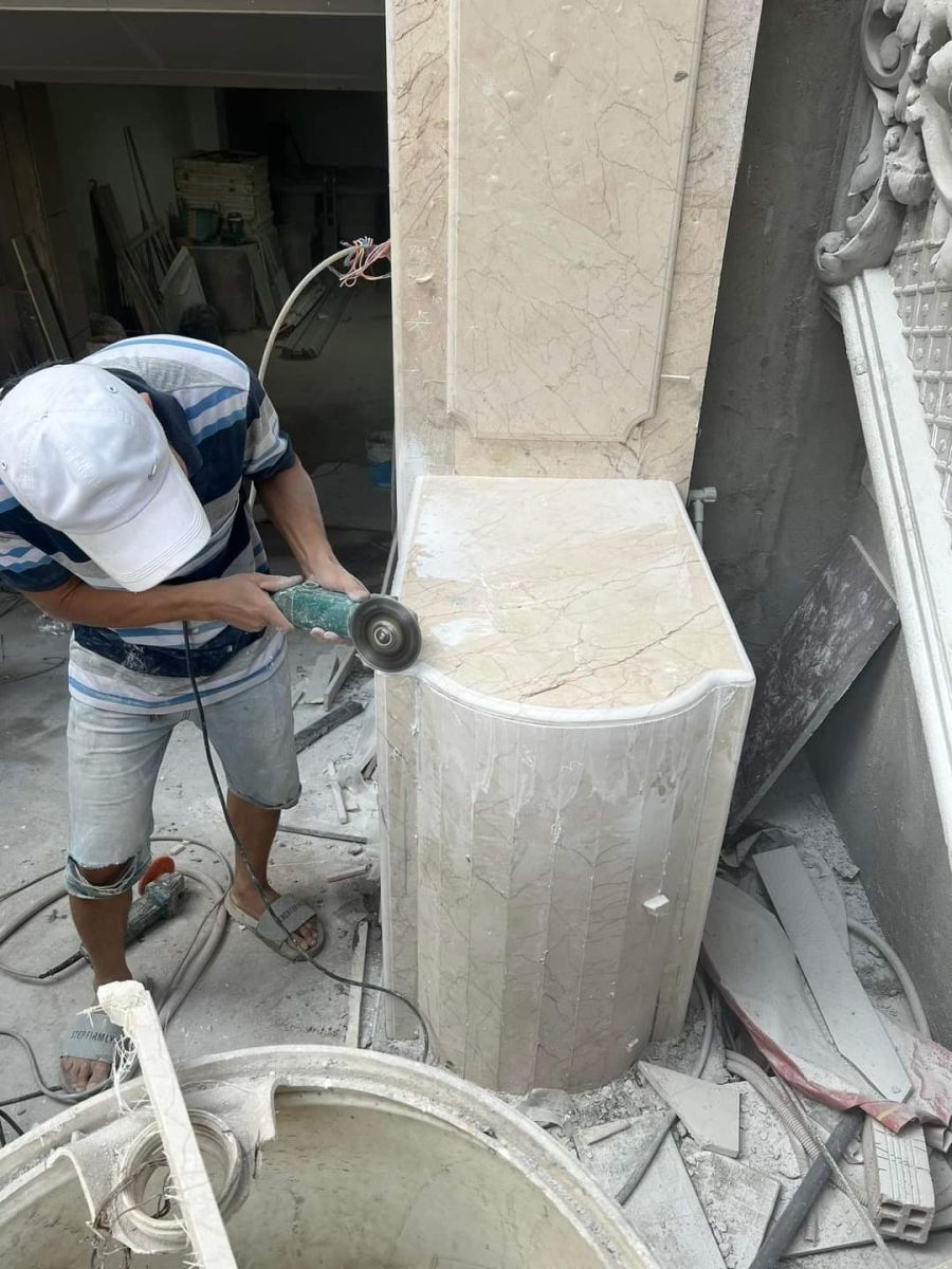 Thi công đá hoa cương ứng dụng đá marble