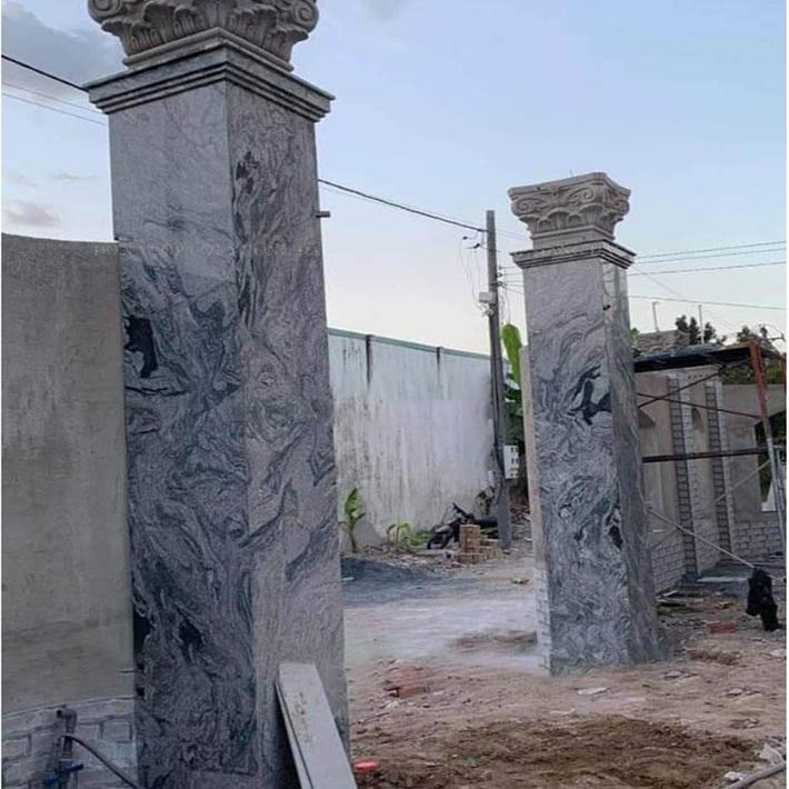 thi công cột đá hoa cương Kim Thịnh Phát