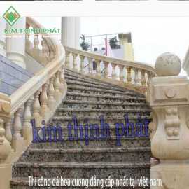 Cầu thang đá tự nhiên Trụ đá hoa cương 012 chuyên dùng ốp đá lan can hành lang