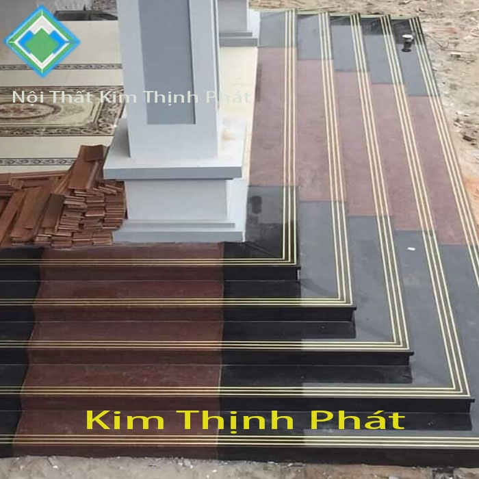 Cầu thang đá đỏ f2 giá đá tự nhiên